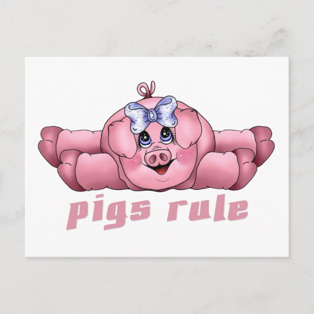 Pigs Rule Postcard (Front)