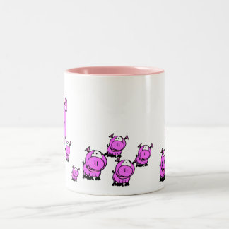 Pigs Two-Tone Coffee Mug