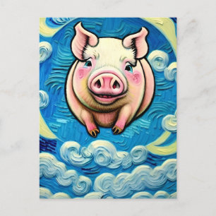Pigs Will Fly Postcard