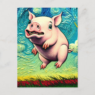 Pigs Will Fly Postcard