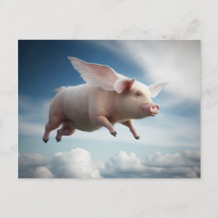 Pigs will Fly! Postcard
