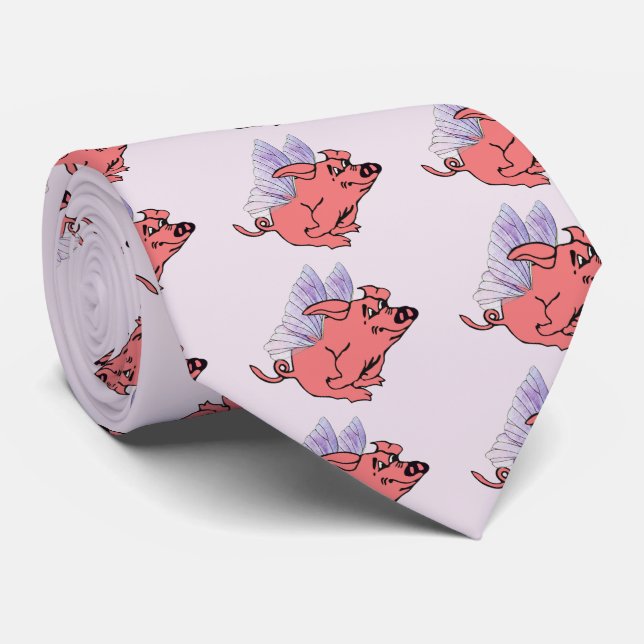 Pigs Will Fly Tie (Rolled)
