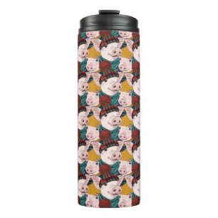 Pigs With Hats Pattern Thermal Tumbler