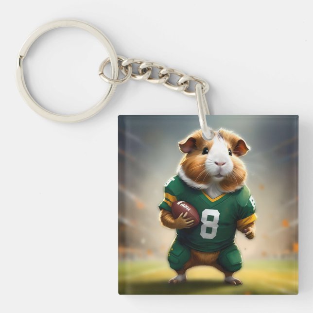 Pigskin Prodigy: The Guinea Pig Quarterback, Key Ring (Front)