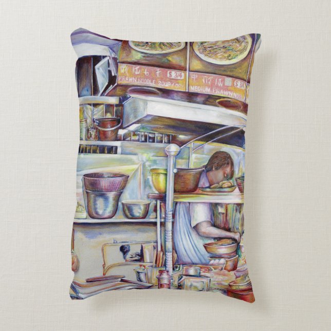 Pigtail Soup, Singapore Decorative Cushion (Back(Vertical))