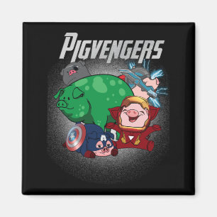 Pigvengers Assemble Super Animal Hero Pig Lovers Magnet