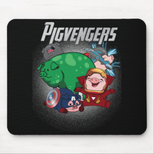 Pigvengers Assemble Super Animal Hero Pig Lovers Mouse Mat