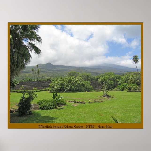 Pi'ilanihale Heiau at the Kahanu Garden - Maui Poster (Front)