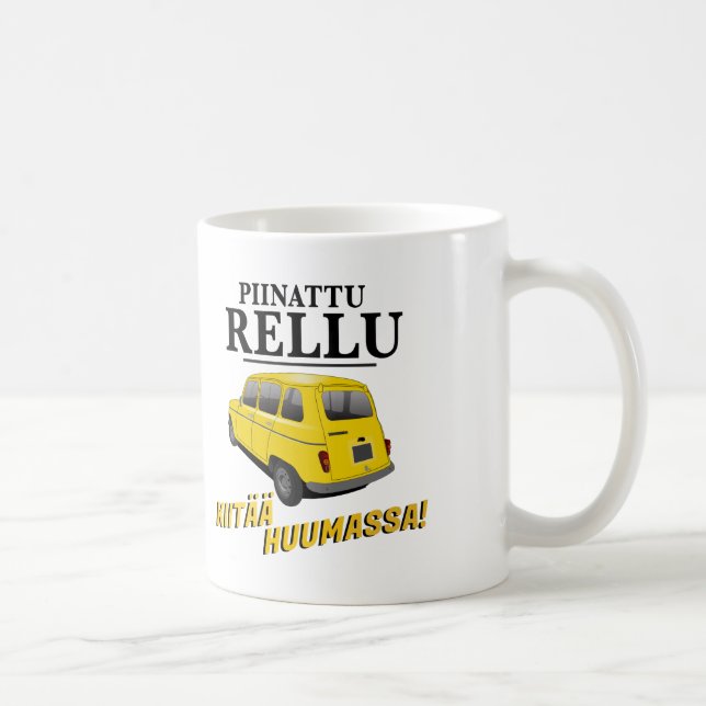 Piinattu Rellu - sananmuunnos huumoria - muki Coffee Mug (Right)