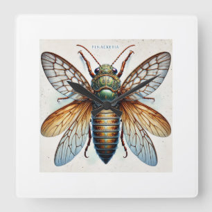 Pijnackeria dorsal view 040924IREF226 - Watercolor Square Wall Clock