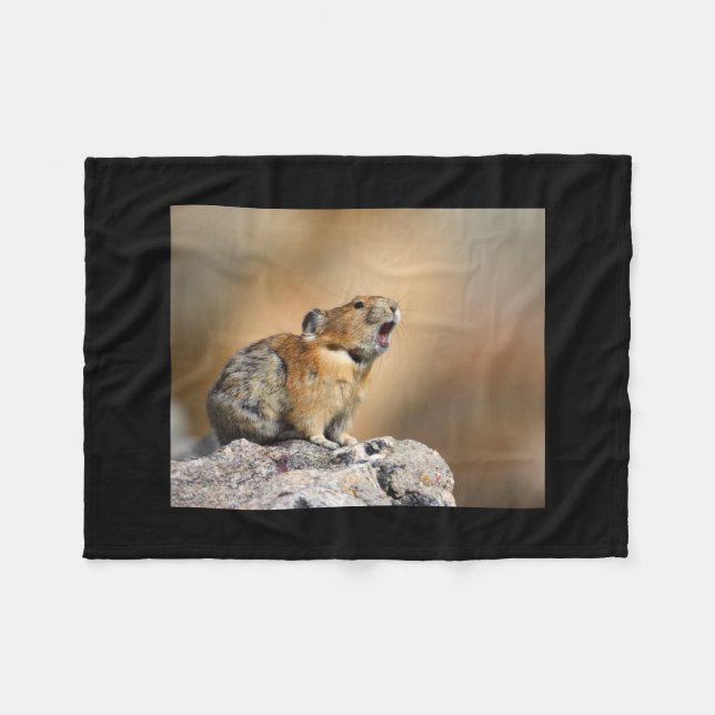 Pika Fleece Blanket (Front (Horizontal))