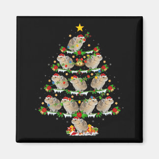 Pika Lover Xmas Lights Pika Christmas Tree Magnet