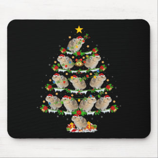 Pika Lover Xmas Lights Pika Christmas Tree Mouse Mat