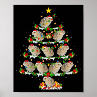 Pika Lover Xmas Lights Pika Christmas Tree Poster