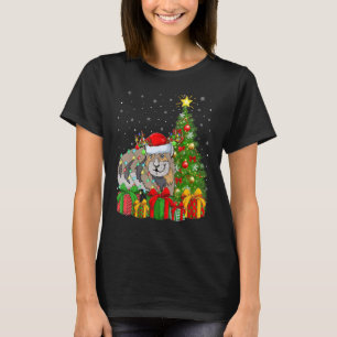 Pika Xmas Holiday Santa Pika Christmas Tree T-Shirt