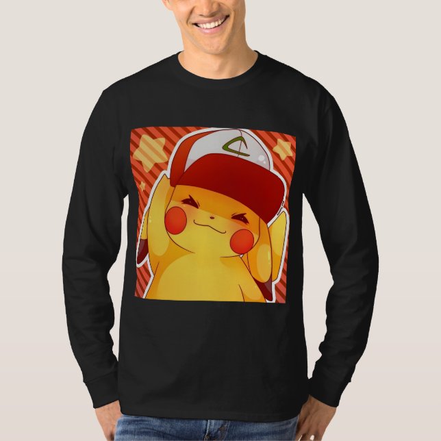 Pikachu Trainer Cap  T-Shirt (Front)