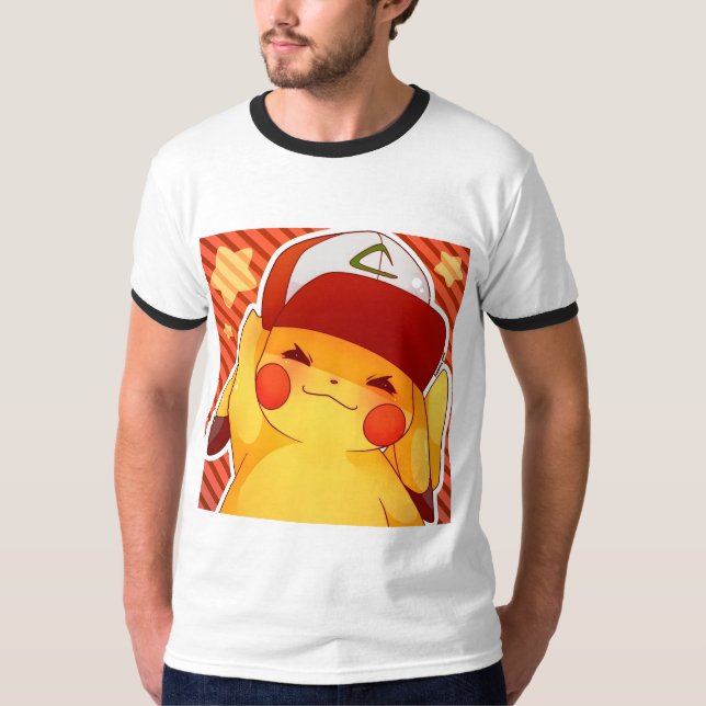 Pikachu Trainer Cap  T-Shirt (Front)