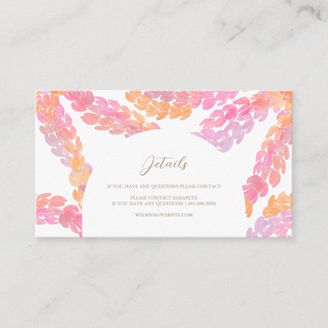 Pikake Wedding Enclosure Card (Front)