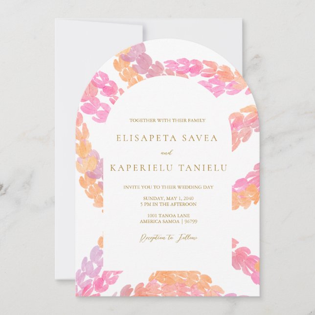 Pikake Wedding Invitation (Front)