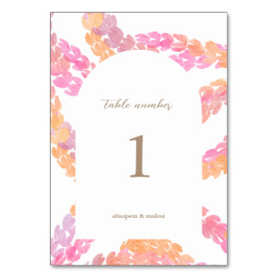 Pikake Wedding Table Number