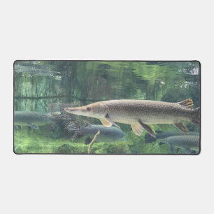 Pike Fish Clear Water Photo Desk Mat