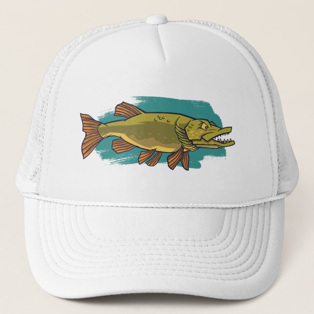 Pike Fish Trucker Hat (Front)