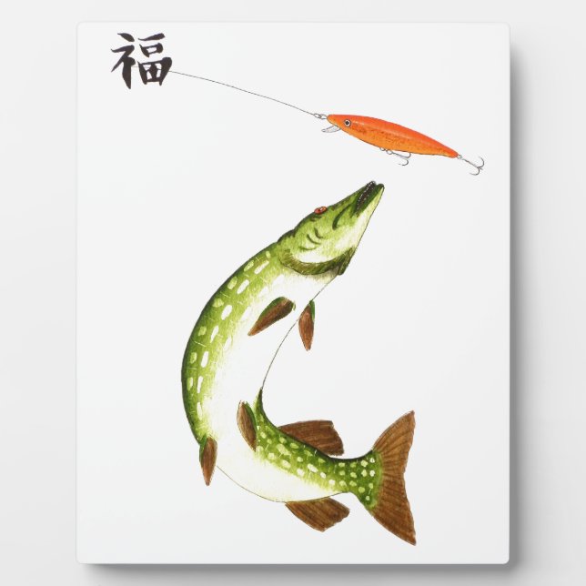Pike fishing plaque (Front)