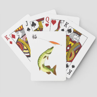 Pike fishing playing cards