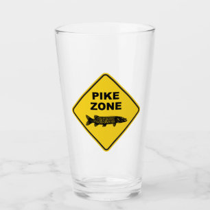 Pike Fishing Zone Sign Glass