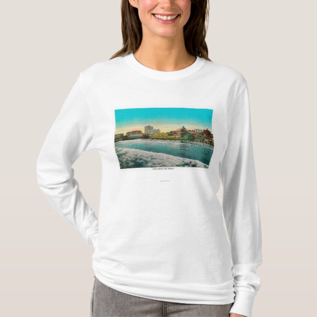 Pike Front and Long Beach, California T-Shirt (Front)