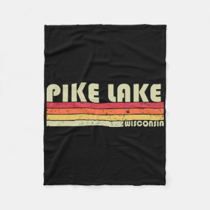 Pike Lake Wisconsin Funny Fishing Camping Summer G Fleece Blanket