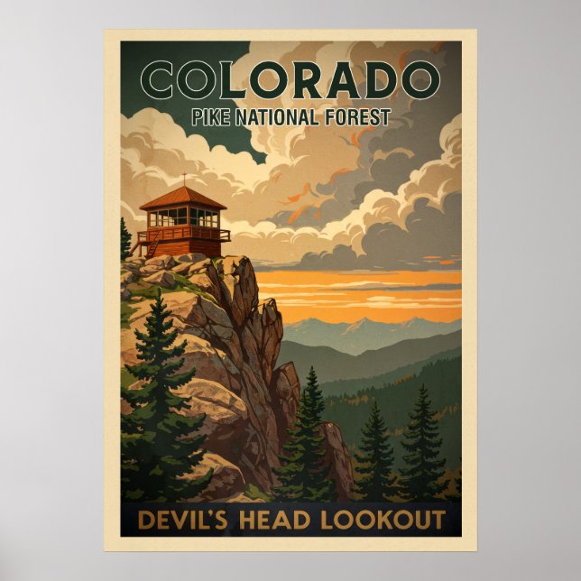 Pike National Forest - Devil's Head Outlook V01 Poster (Front)