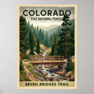 Pike National Forest - Seven Bridges trail V01 Poster