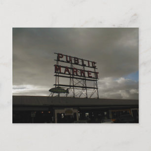 Pike Place Market In Seattle Postcard