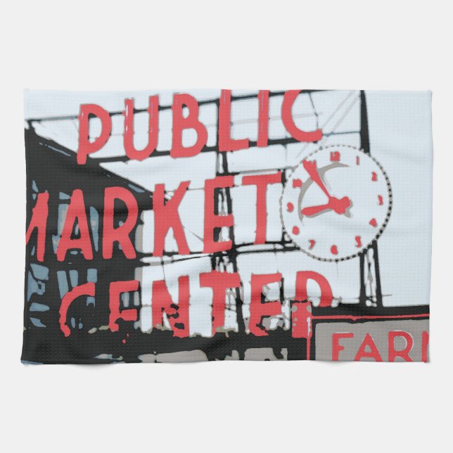 Pike Place Market Tea Towel (Horizontal)