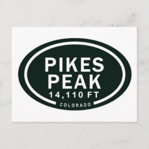 Pikes Peak 14,110 FT Colorado Rocky Mountain Postcard