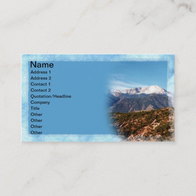 Pikes Peak Business Card (Front)