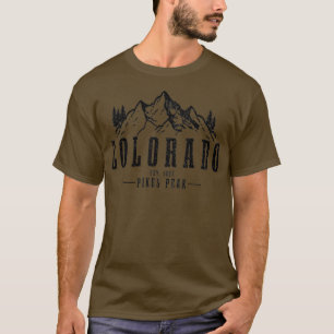 Pikes Peak Colorado Est 1806 Vintage Mountains Hik T-Shirt