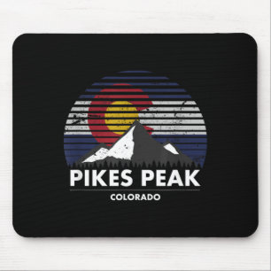 Pikes Peak Colorado Flag - Mountain Adventure Mouse Mat