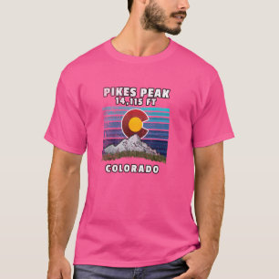 Pikes Peak Colorado Flag Themed  Shirt
