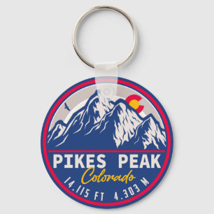Pikes Peak Colorado Mountain Camping Souvenirs Key Ring