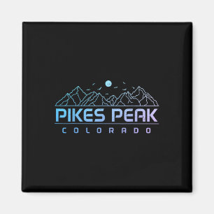 Pikes Peak Colorado Rocky Mountains Climbing Souve Magnet