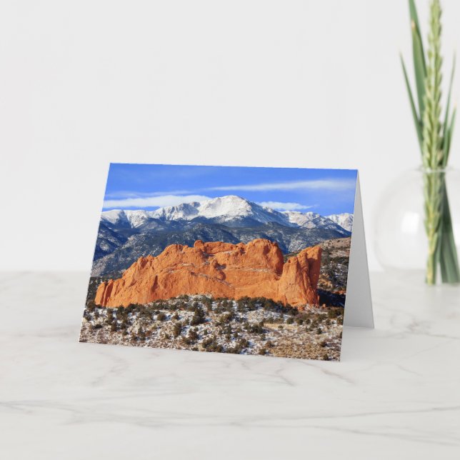 Pikes Peak, Colorado Springs Card (Front)