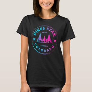 Pikes Peak Colorado u2013 CO Retro Mountain Forest T-Shirt