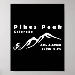 Pikes Peak, Colorado, Usa, Cycling, Bicycle, Climb Poster