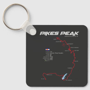 Pikes Peak Colorado USA Route 01 Key Ring