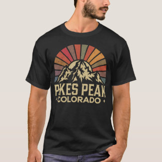 Pikes Peak Colorado Vintage Rocky Mountains Trip T-Shirt