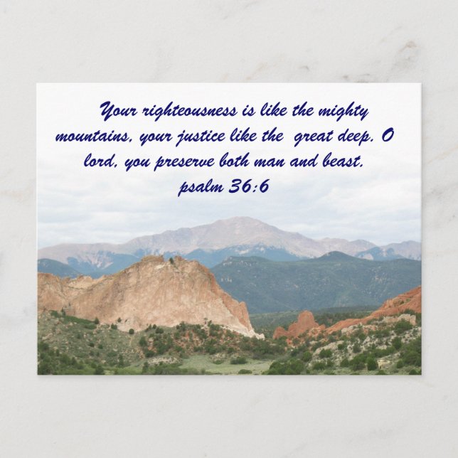 Pikes Peak from garden of the gods Postcard (Front)