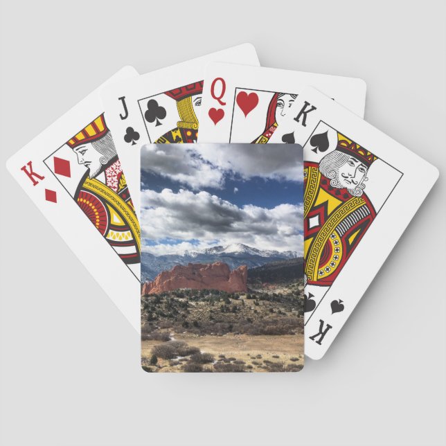 Pikes Peak in Colorado Springs Playing Cards (Back)