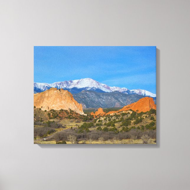 Pikes Peak in the Springtime Canvas Print (Front)